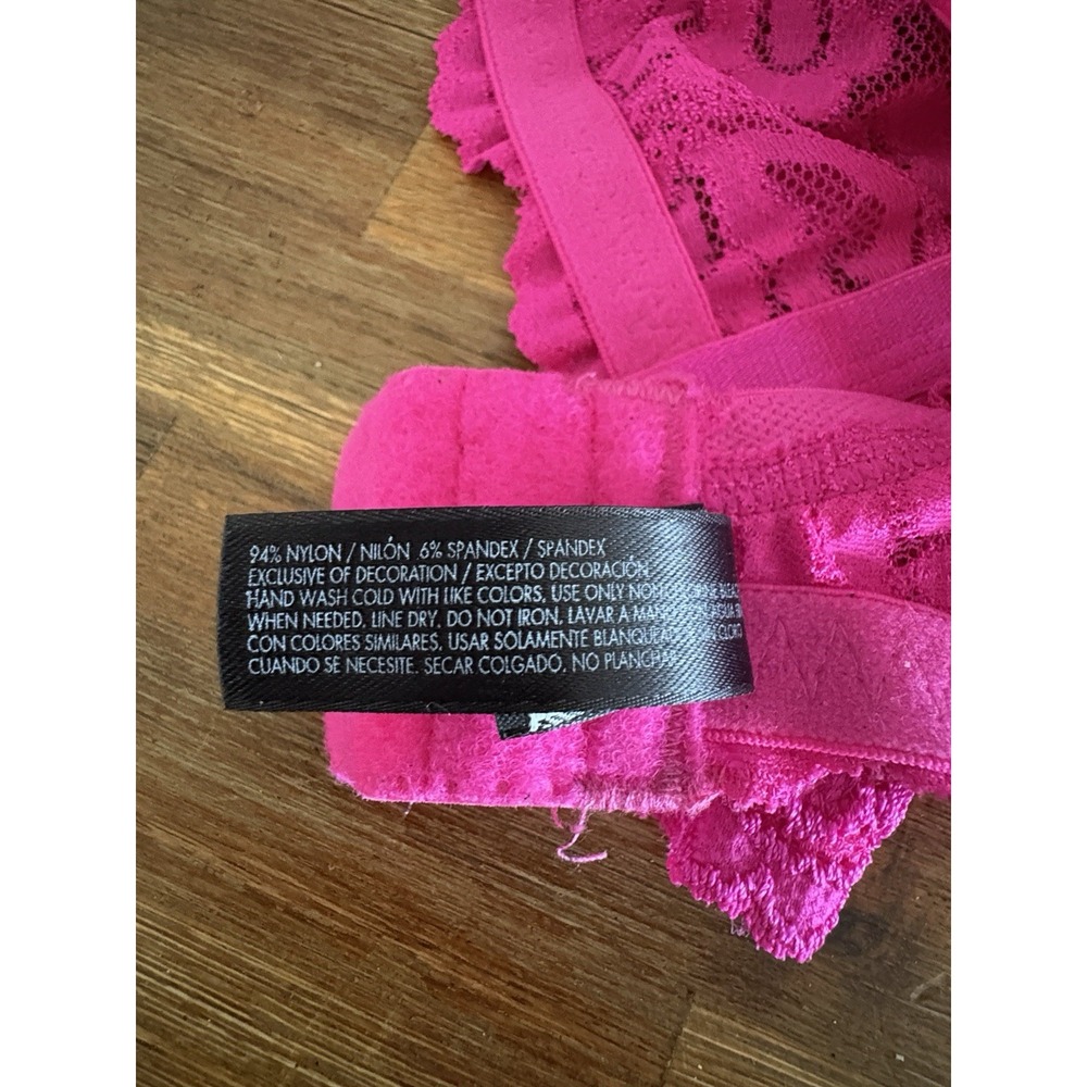 Smart & Sexy Women's Signature Lace Unlined Underwire‎ Bra 40D Hot Pink - Picture 9 of 16